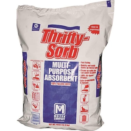 Ep Minerals 40 lbs Bag Solid Thriftysorb Multi-Purpose Premium Oil Absorbent - Tan & Gray EP385235